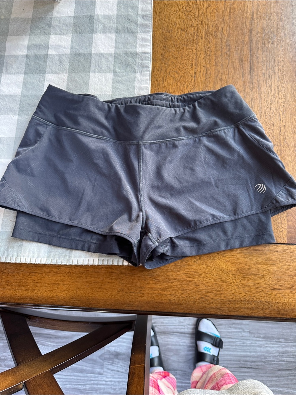 Women’s dark gray Layered Active Shorts